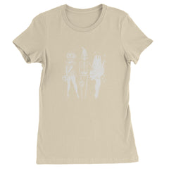Vintage Spooky Squad Pinup Halloween Design Womens T-shirt Ivory