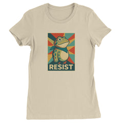 Resist Portland Protest Frog Womens T-shirt Ivory