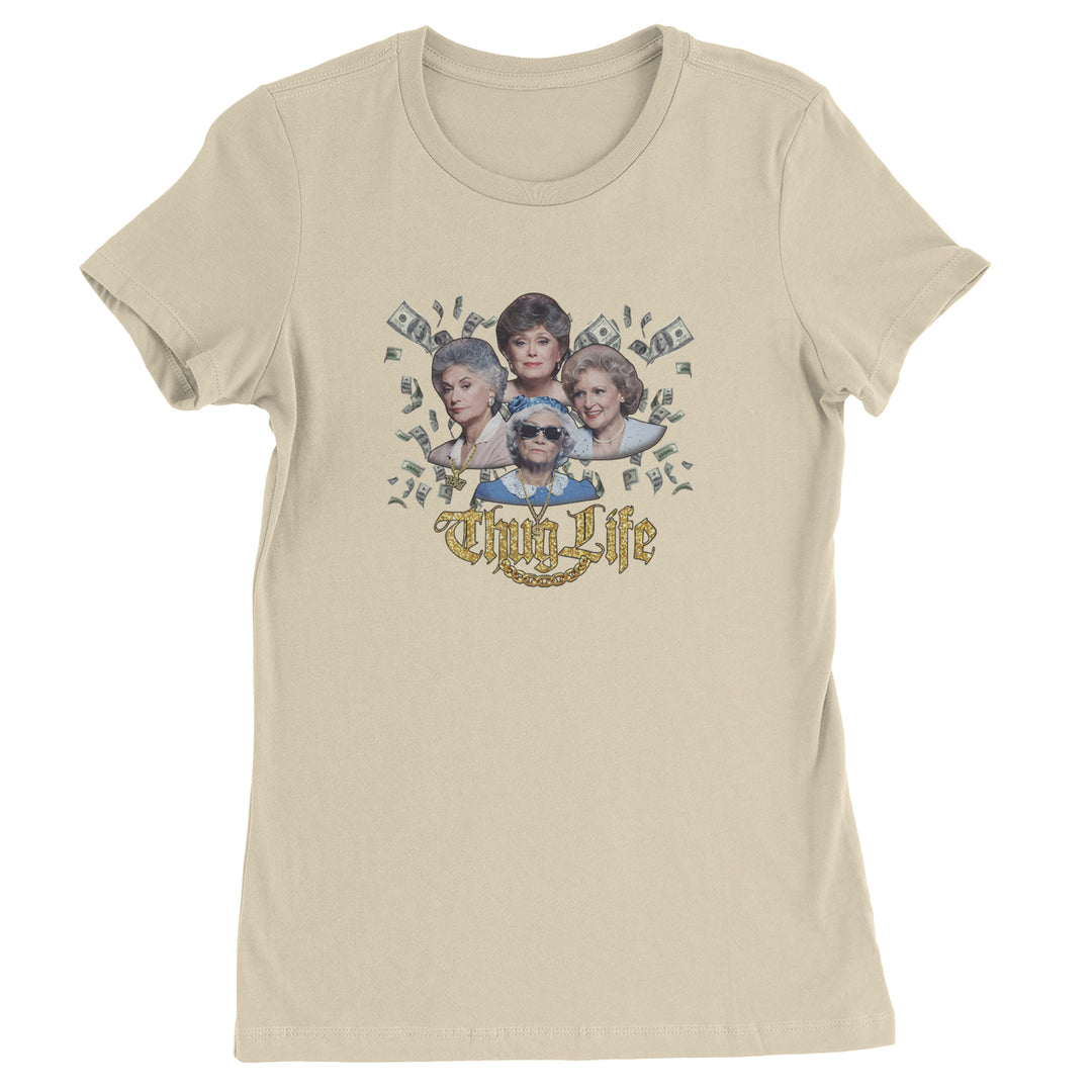 Golden Chain Thug Life Girls Womens T-shirt Ivory