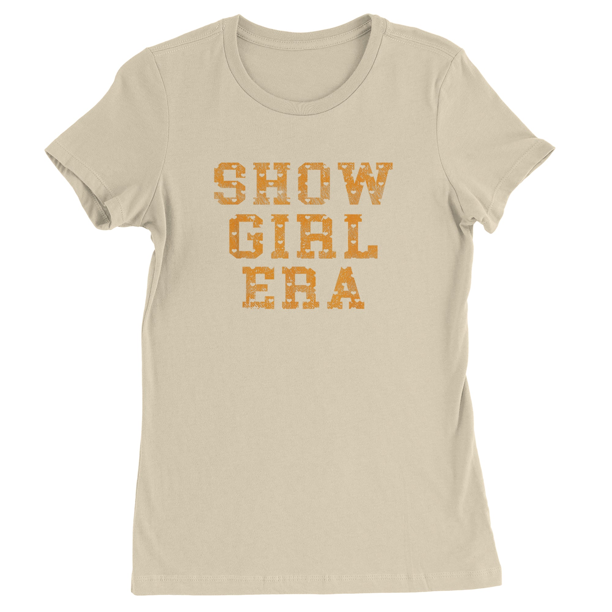 Vintage Showgirl Era Heart Womens T-shirt Ivory