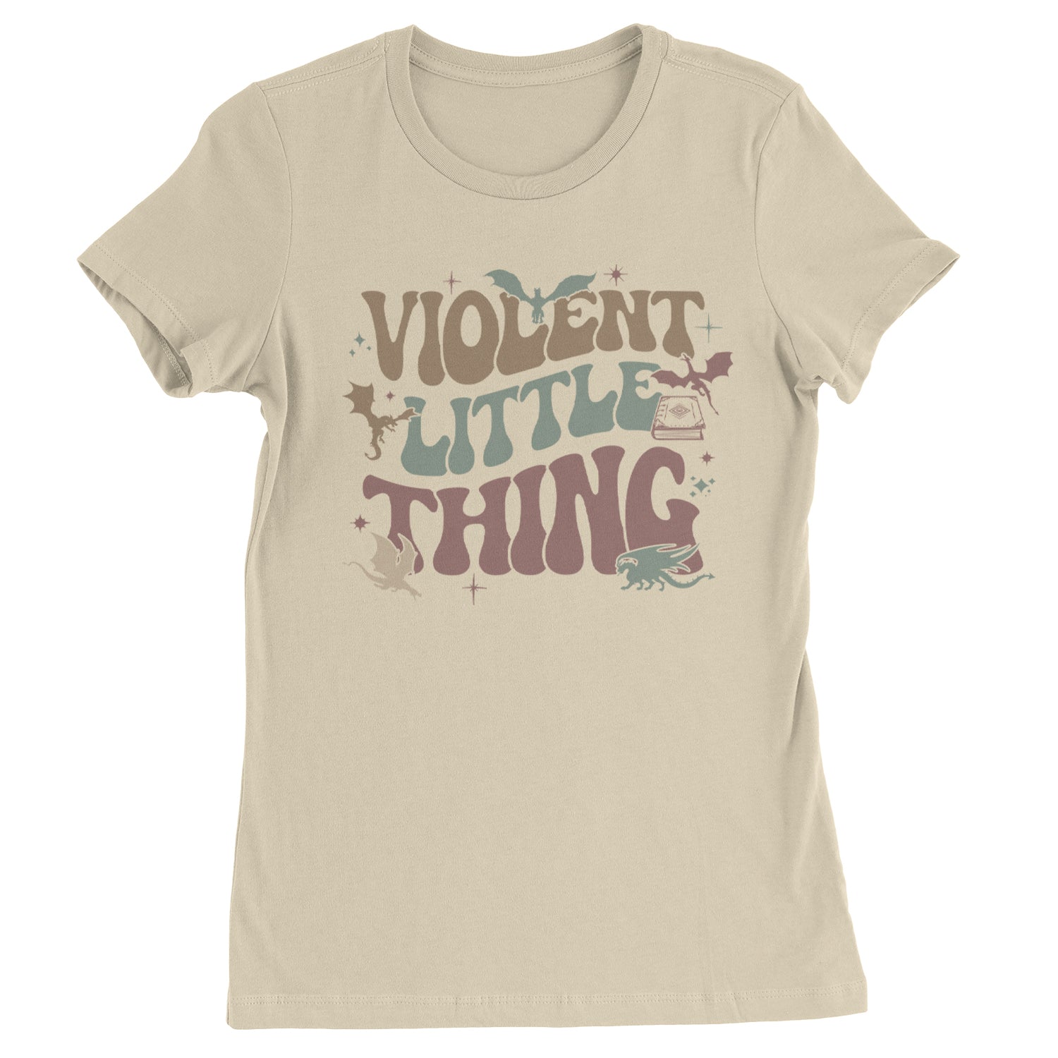 Violent Little Thing Dragon  Womens T-shirt Ivory