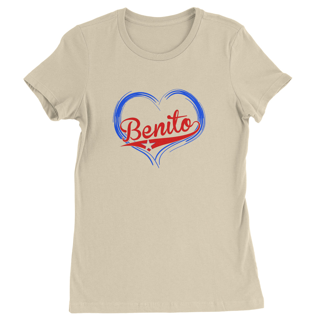 Benito Heart Puerto Rico Womens T-shirt Ivory