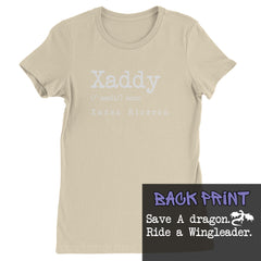 Xaddy Save A Dragon Ride A Wingleader Womens T-shirt Ivory