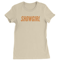 Showgirl Orange Glitter Womens T-shirt Ivory