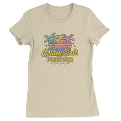 Golden Girls Forever Retro Sunset Womens T-shirt Ivory