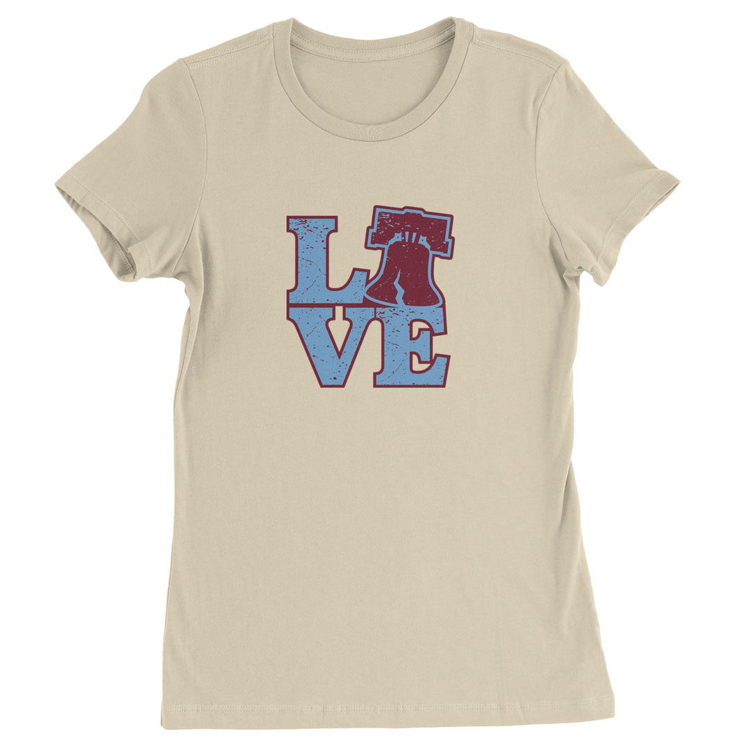 Love Philly Liberty Bell Womens T-shirt Ivory