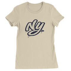 NYC New York City Grunge Street Womens T-shirt Ivory