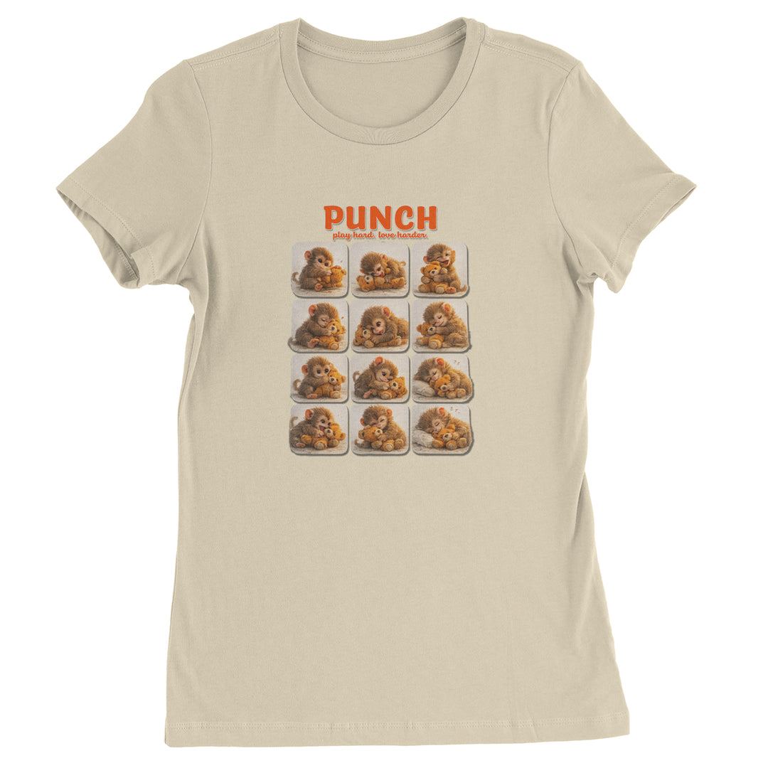Punch Play Hard Love Harder Womens T-shirt Ivory