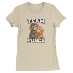 Team Punch Panchi-kun Monkey Womens T-shirt Ivory