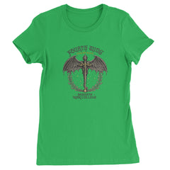 Fourth Wing Dragon Rider Vintage Basgiath War College Womens T-shirt Kelly Green