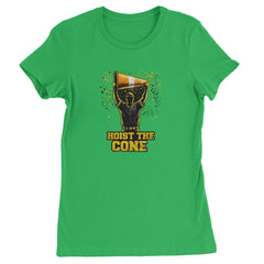 Hoist The Cone Pittsburgh Pride Womens T-shirt Kelly Green