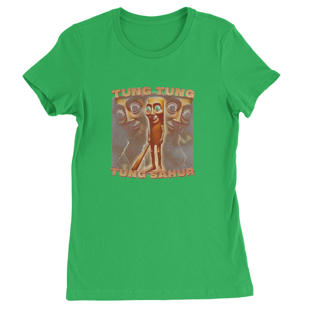 Tung Tung Tung Sahur Enforcer Womens T-shirt Kelly Green