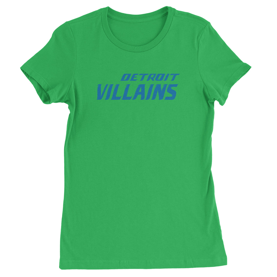 Detroit Villains Grit Football Womens T-shirt Kelly Green