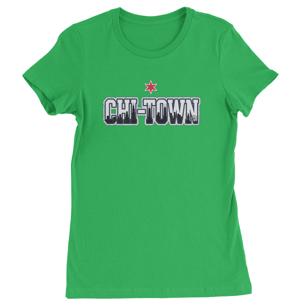 Chicago Chi-Town City Pride Womens T-shirt Kelly Green