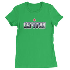Chicago Chi-Town City Pride Womens T-shirt Kelly Green