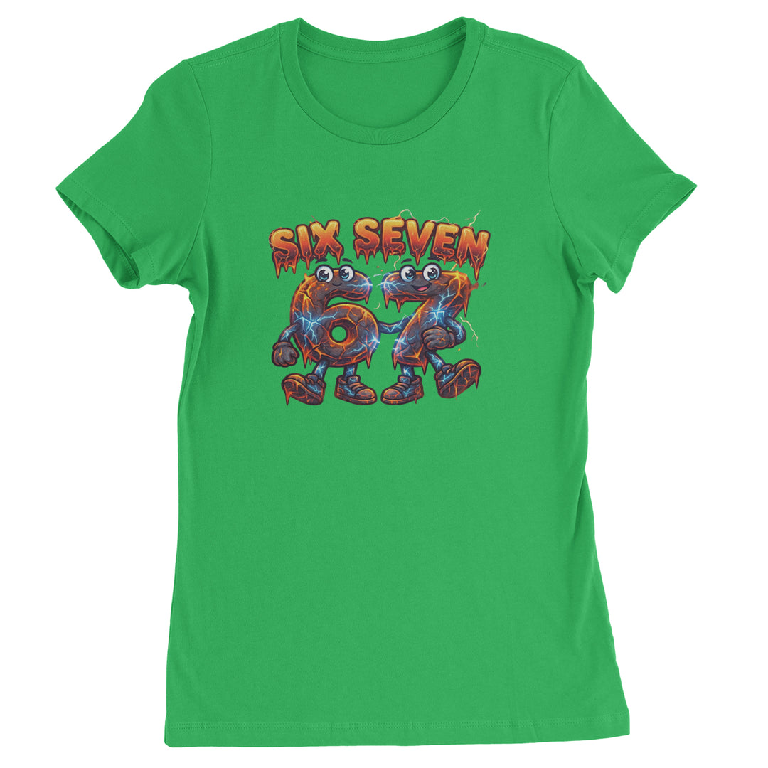 67 Lava Lightning Six Seven Meme Womens T-shirt Kelly Green