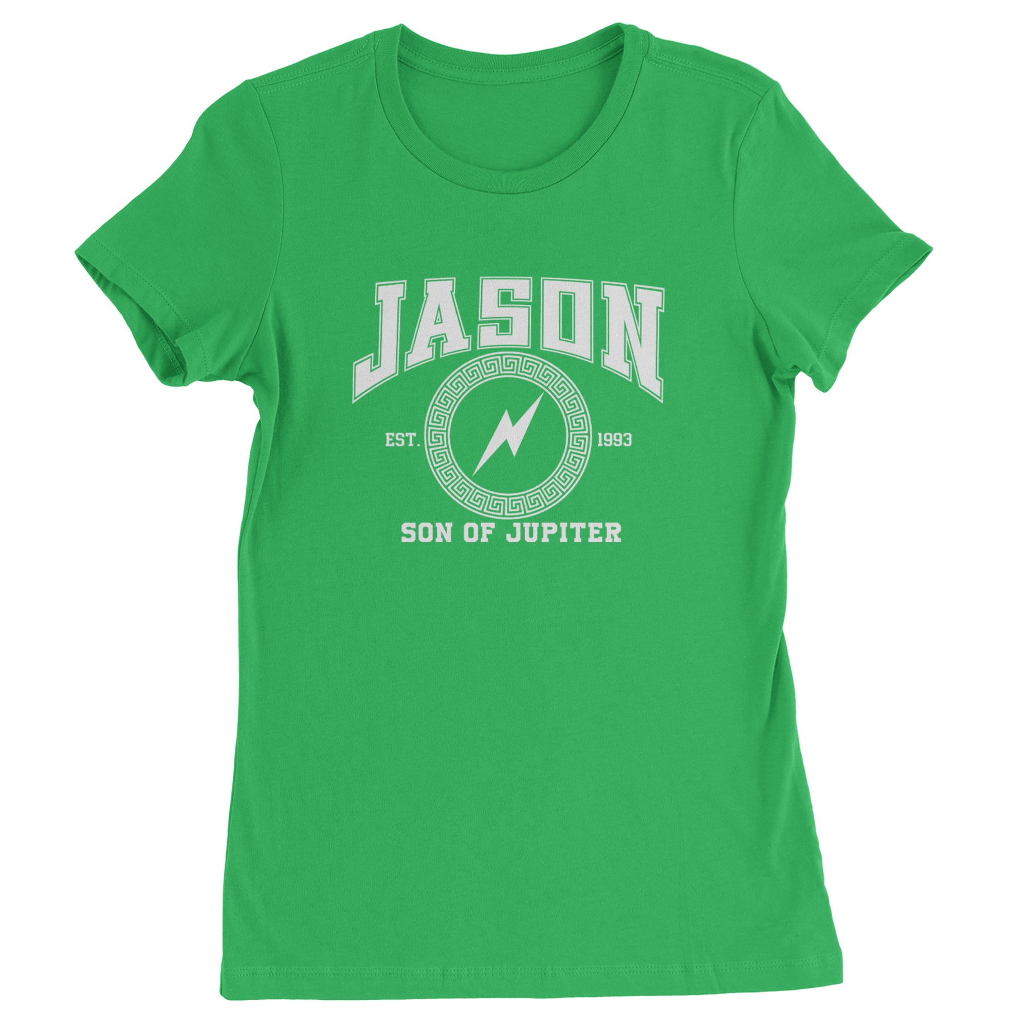 Jason Son of Jupiter Storm Bringer Womens T-shirt Kelly Green