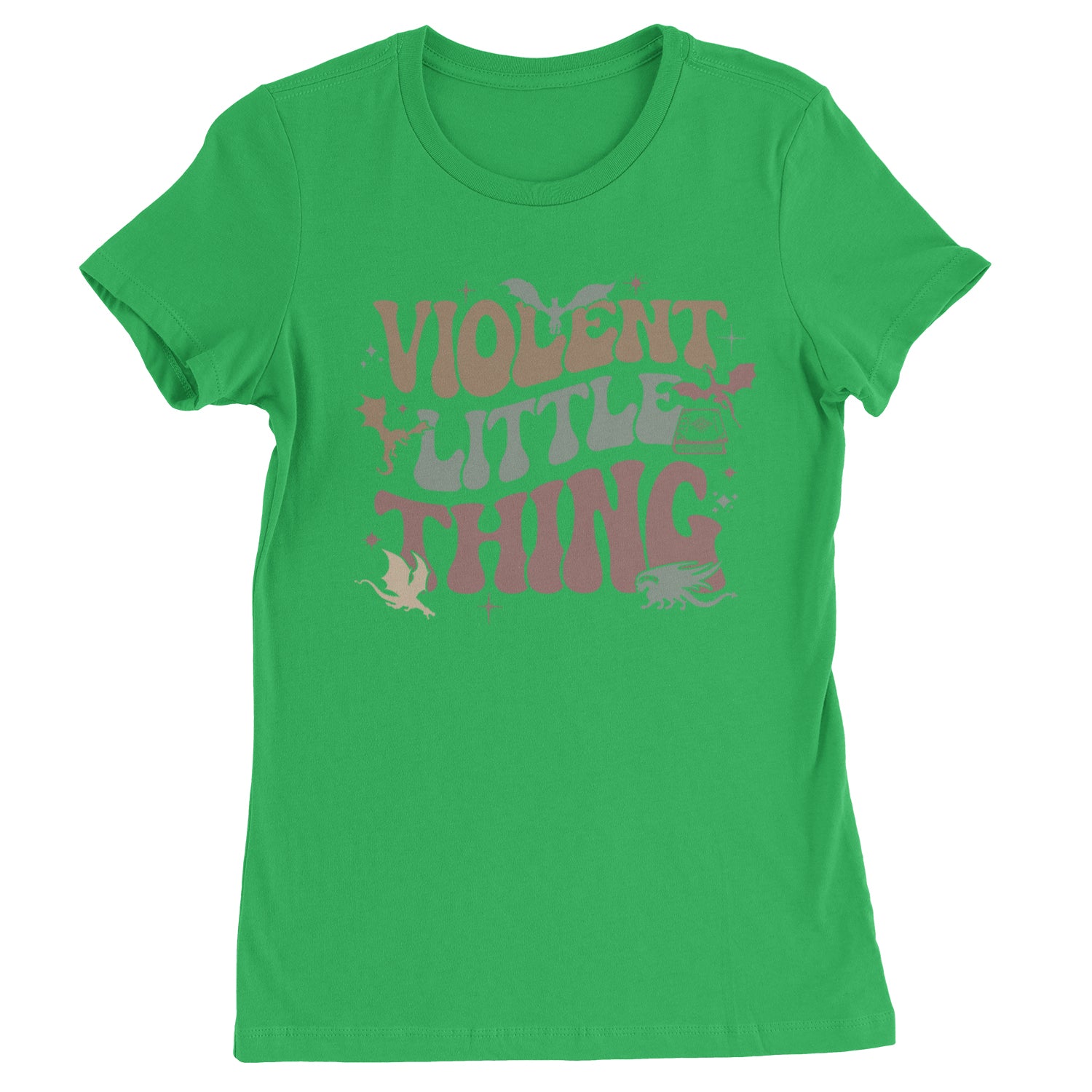 Violent Little Thing Dragon  Womens T-shirt Kelly Green