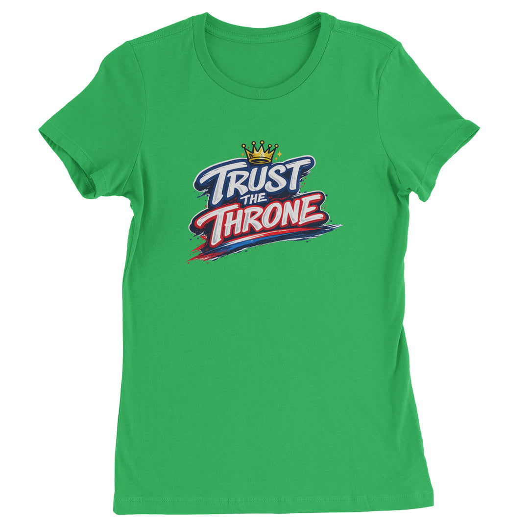 Trust The Throne Crown Philly Hoops Womens T-shirt Kelly Green