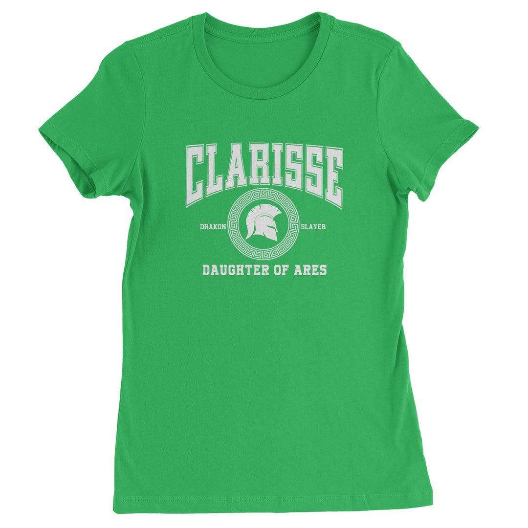 Clarisse Daughter of Ares Battle Ready Womens T-shirt Kelly Green