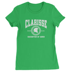 Clarisse Daughter of Ares Battle Ready Womens T-shirt Kelly Green