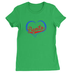 Benito Heart Puerto Rico Womens T-shirt Kelly Green