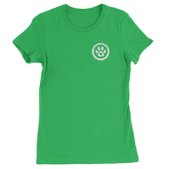 TLC To Love a Canine Dog Rescue White Womens T-shirt Kelly Green