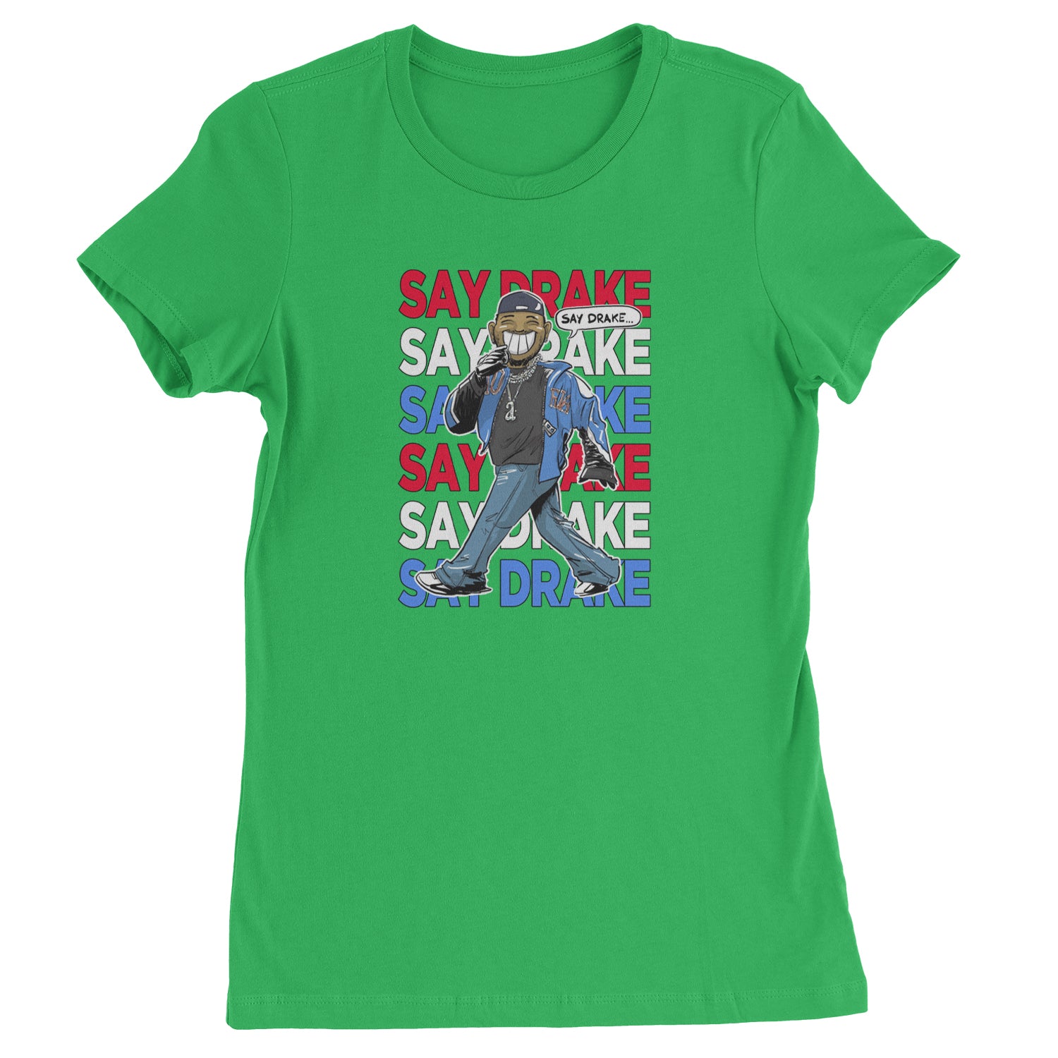 Say Drake Smiling Meme Mustard Womens T-shirt Kelly Green