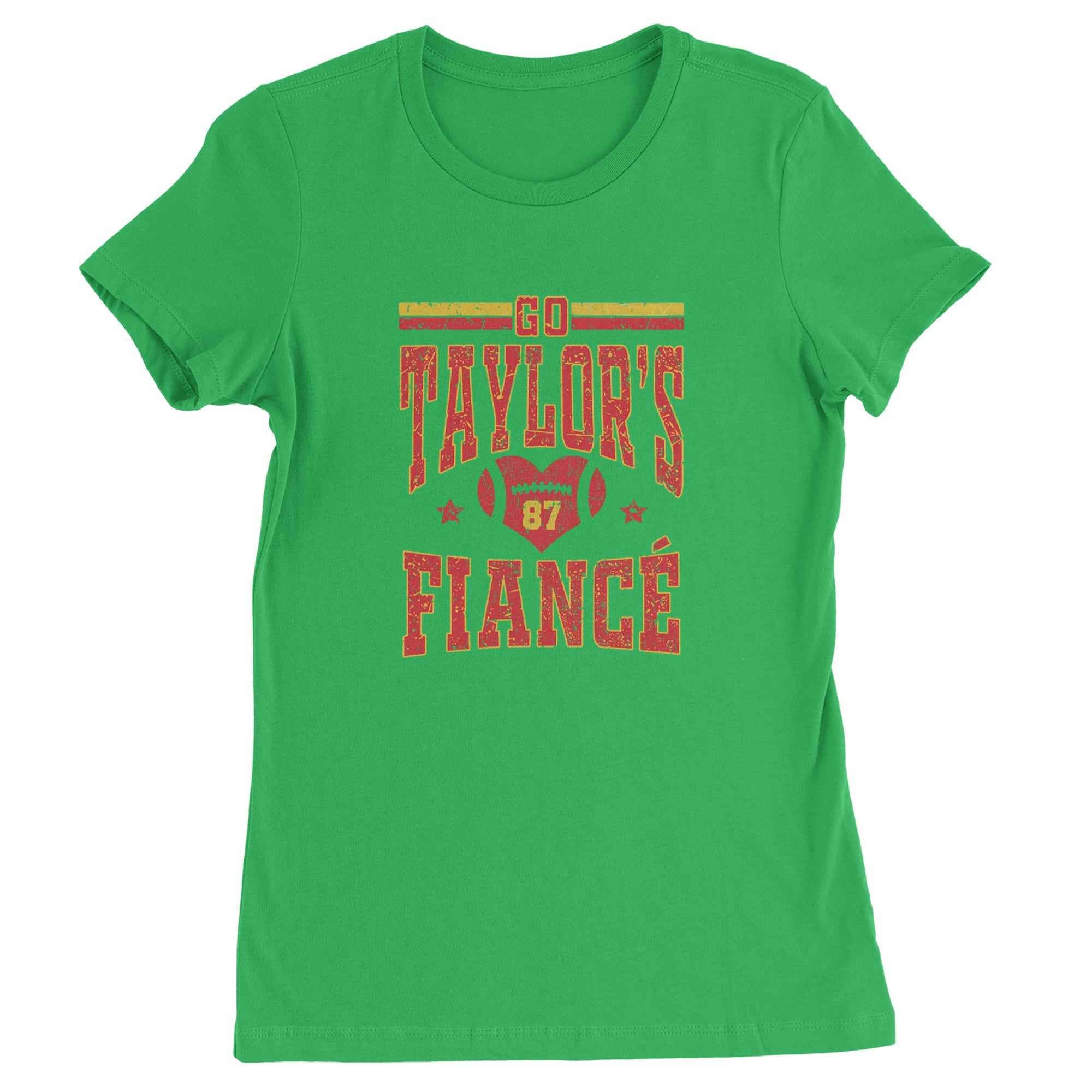 Go Taylor's Fiancé Engagement Game Day Womens T-shirt Kelly Green