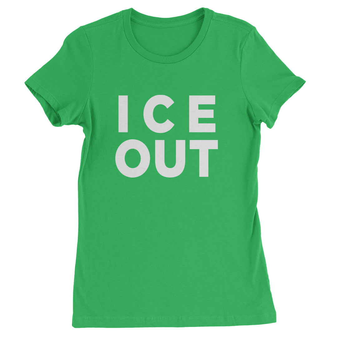 Ice Out Protest Womens T-shirt Kelly Green