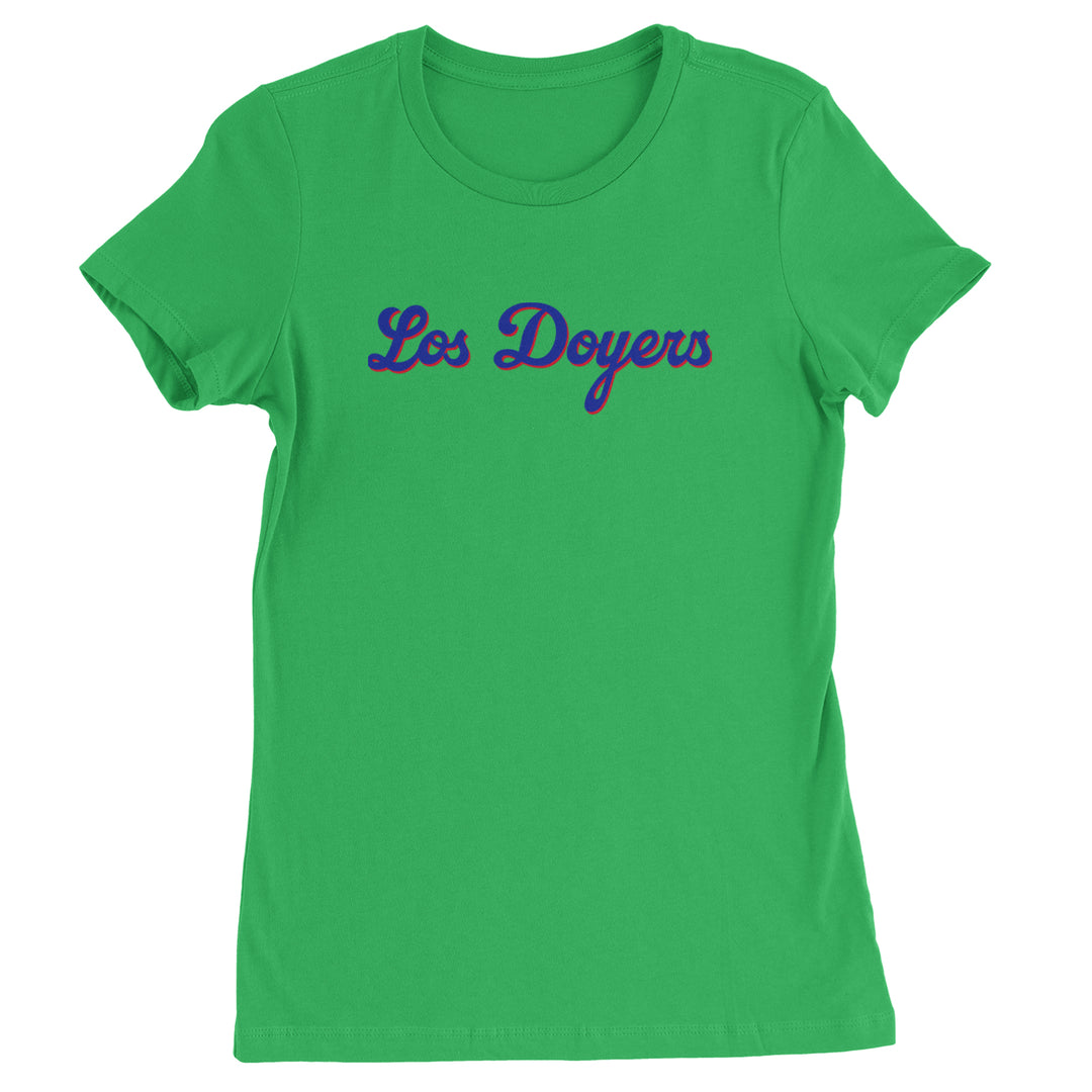 Los Doyers LA Baseball Womens T-shirt Kelly Green