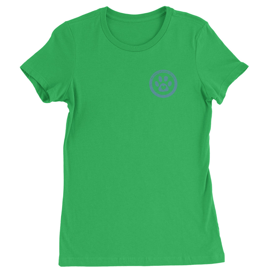 TLC To Love a Canine Dog Rescue Teal Womens T-shirt Kelly Green