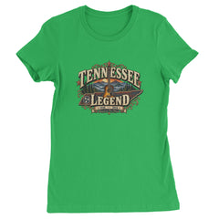 Tennessee Legend Country Music Dolly Womens T-shirt Kelly Green