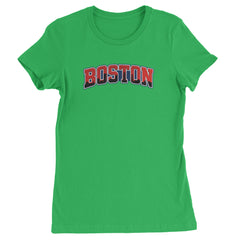 Boston City Pride Skyline Womens T-shirt Kelly Green