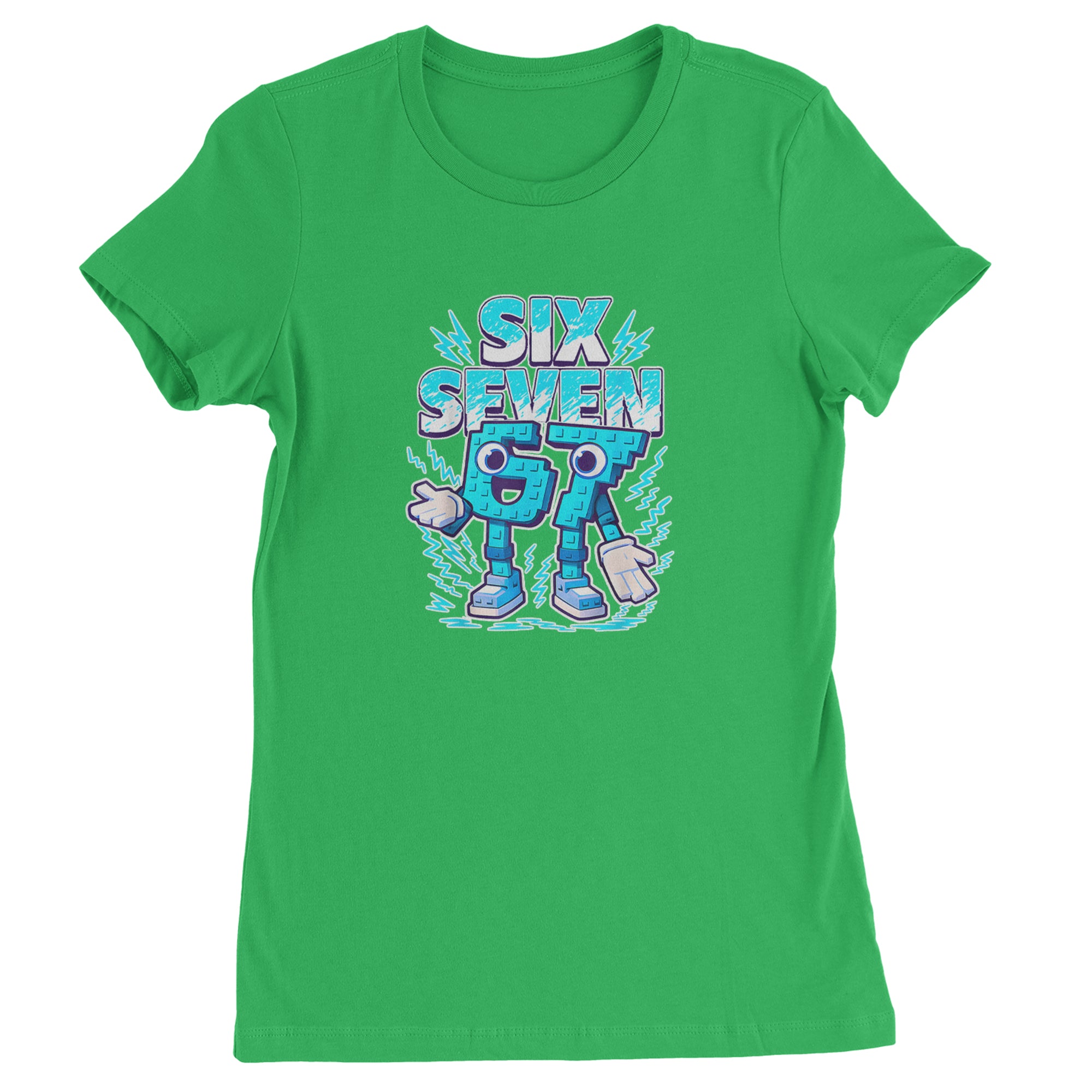 67 Brainrot Meme Slang Womens T-shirt Kelly Green