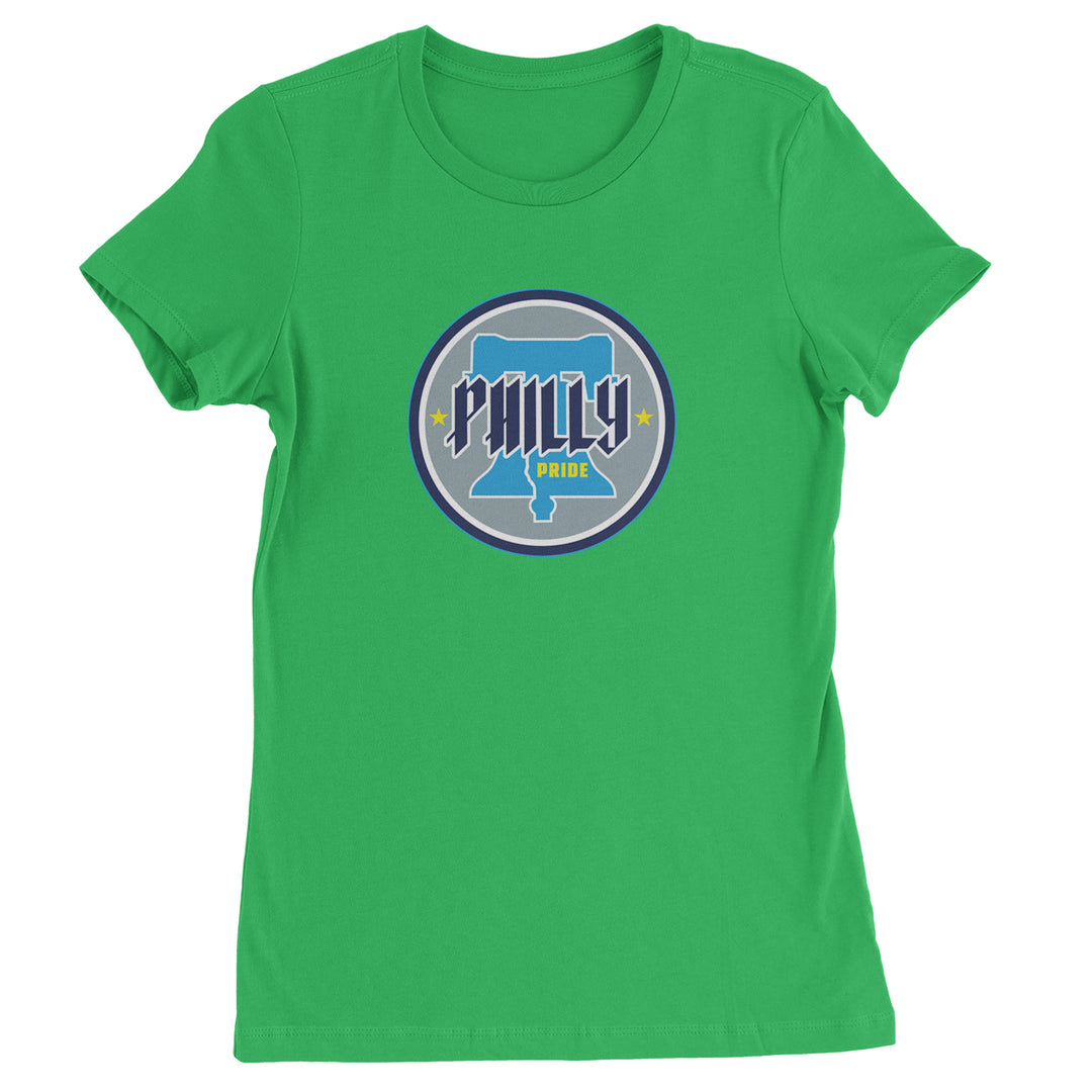 Philly Pride Liberty Bell Womens T-shirt Kelly Green