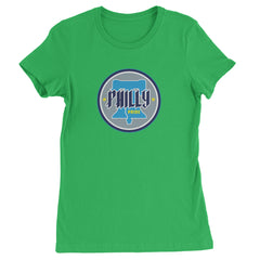 Philly Pride Liberty Bell Womens T-shirt Kelly Green