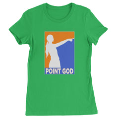 Point God Cunningham Basketball Pointing Meme  Womens T-shirt Kelly Green