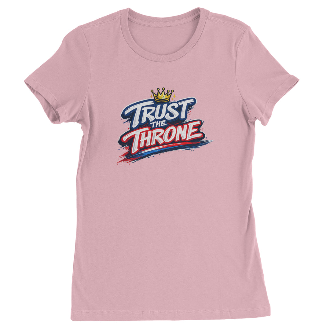 Trust The Throne Crown Philly Hoops Womens T-shirt Light Pink