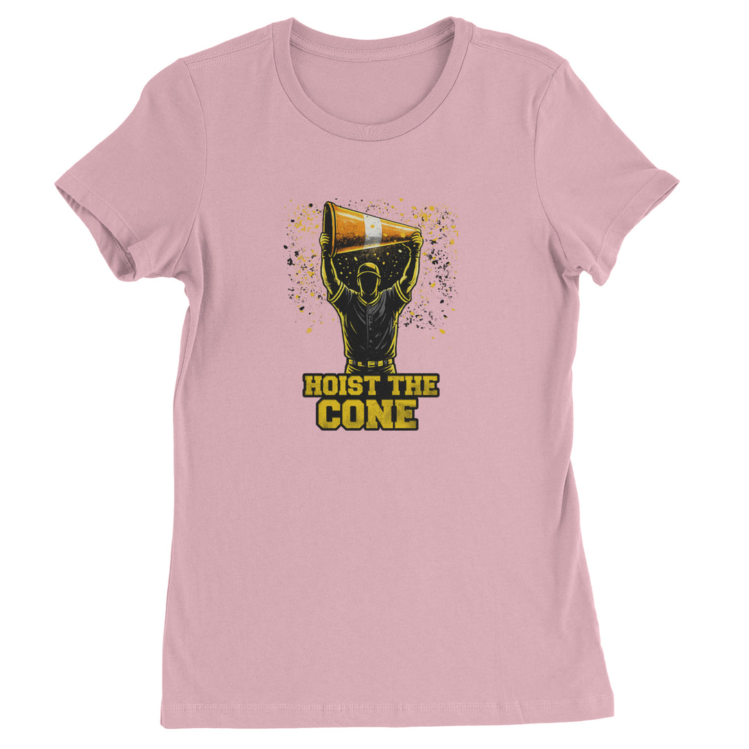 Hoist The Cone Pittsburgh Pride Womens T-shirt Light Pink