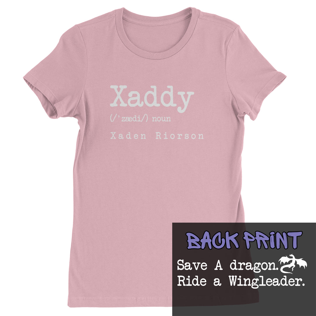 Xaddy Save A Dragon Ride A Wingleader Womens T-shirt Light Pink