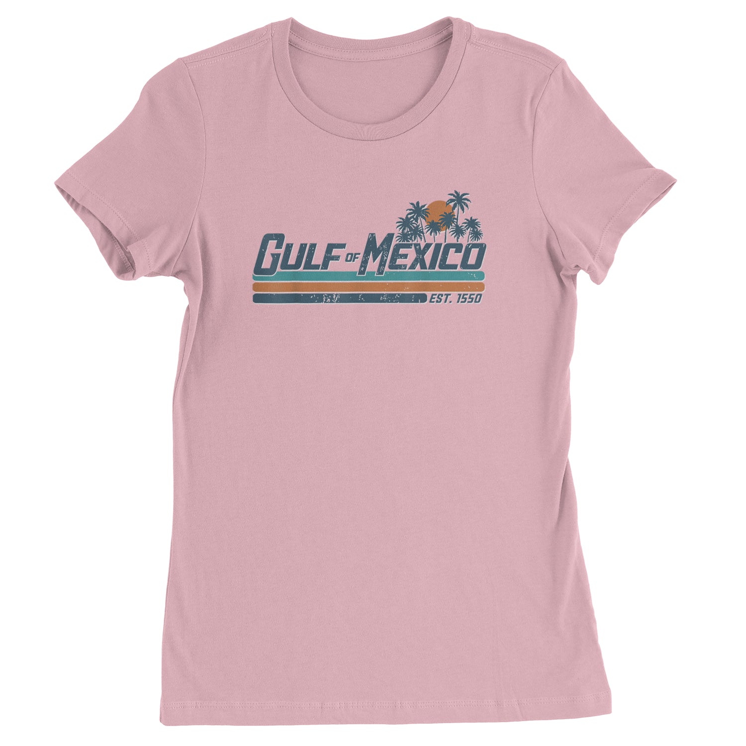 Gulf Of Mexico Established Year 1550 Womens T-shirt Light Pink