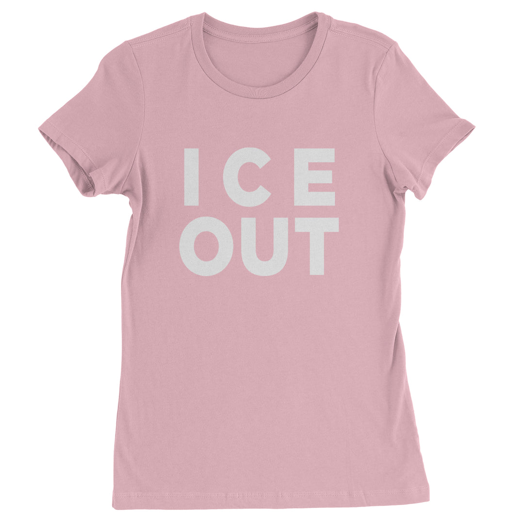 Ice Out Protest Womens T-shirt Light Pink