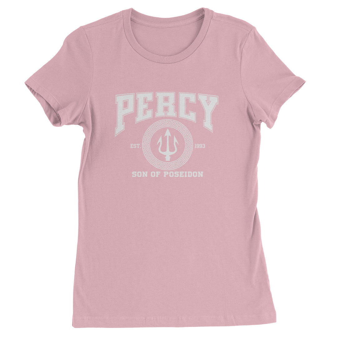 Percy Son Of Poseidon Sea God Womens T-shirt Light Pink