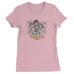 Golden Chain Thug Life Girls Womens T-shirt Light Pink
