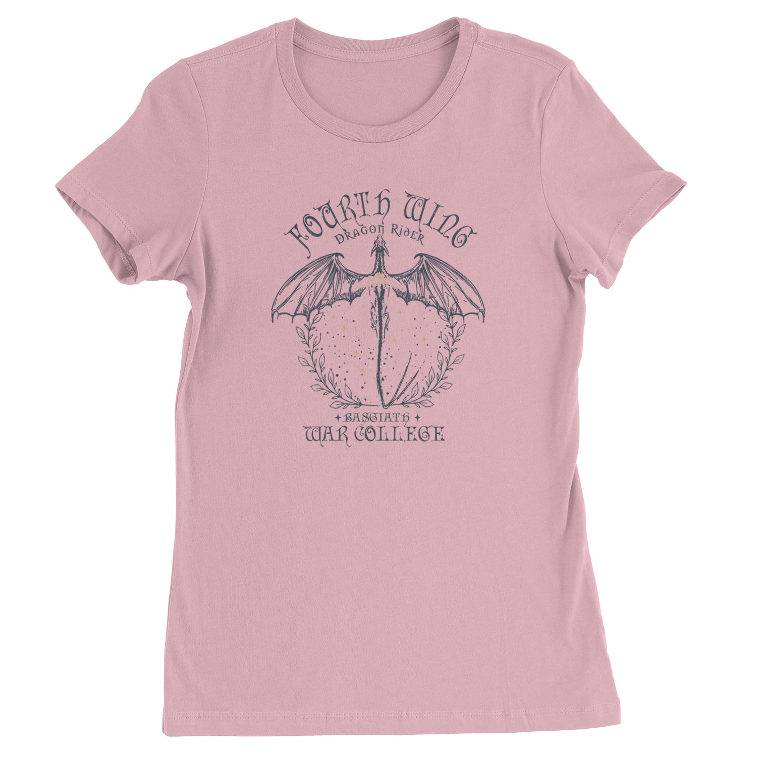 Fourth Wing Dragon Rider Vintage Basgiath War College Womens T-shirt Light Pink