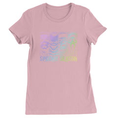 Spooky Season Horror Icons Halloween Womens T-shirt Light Pink