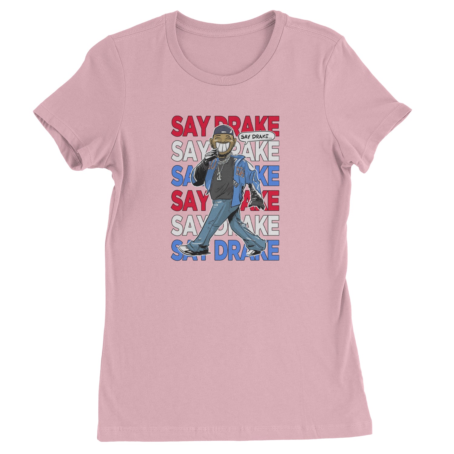 Say Drake Smiling Meme Mustard Womens T-shirt Light Pink