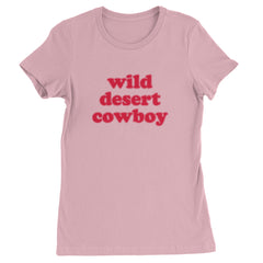Wild Desert Cowboy Country Womens T-shirt Light Pink
