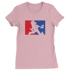 Batter Up Philly Baseball Phan Womens T-shirt Light Pink